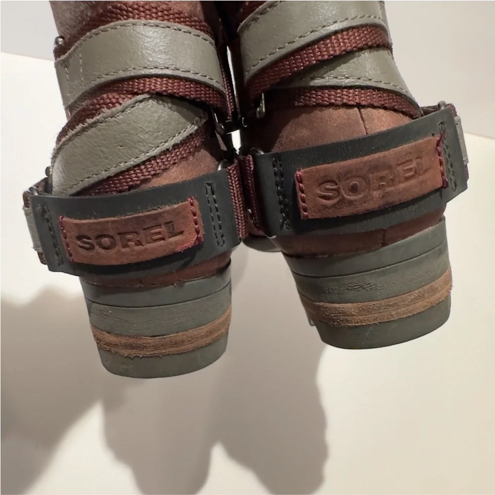 Sorel Women's Lolla Chestnut/ Rusty Red Nubuck Leather Ankle Booties - Picture 7 of 10